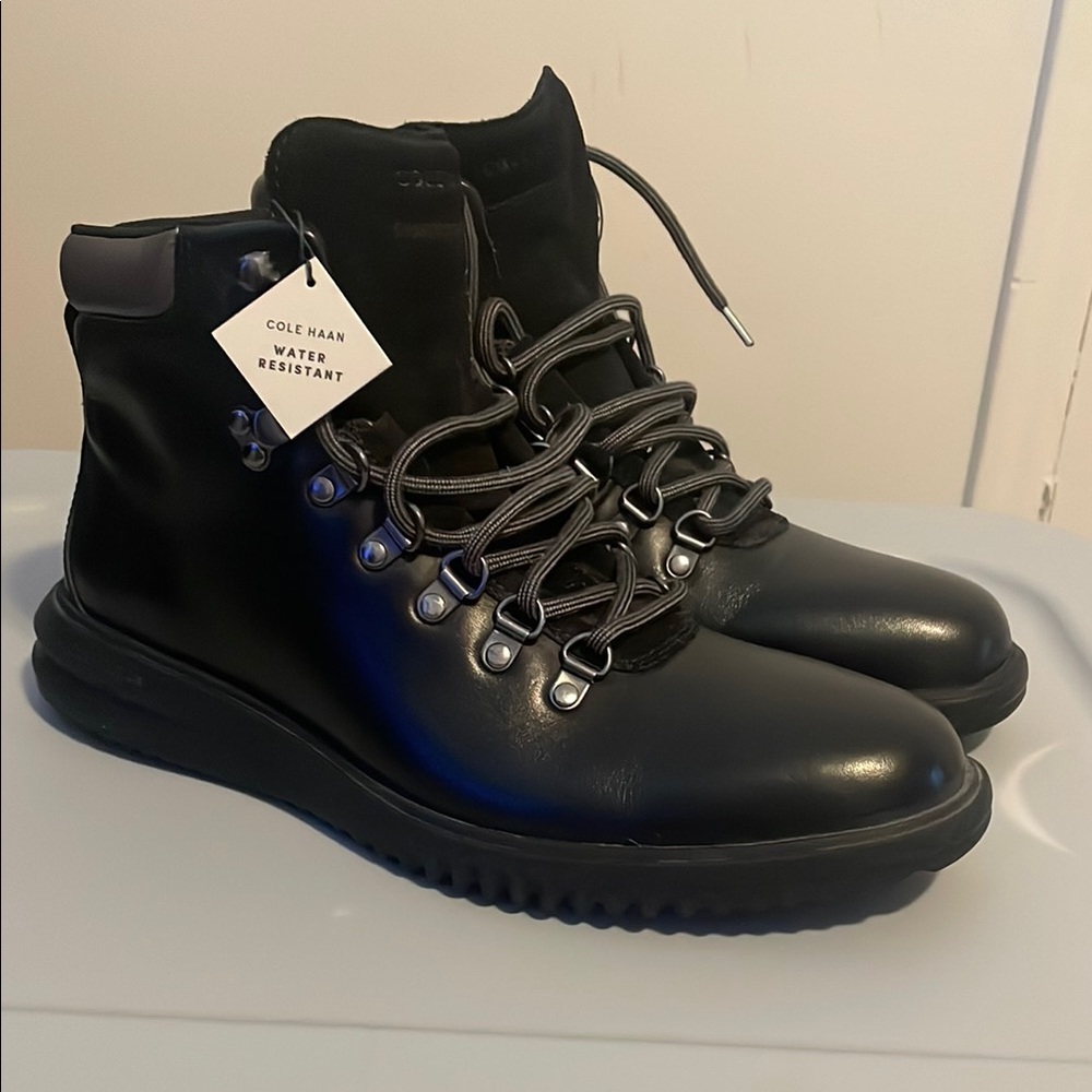 Cole Haan Men's Black Water-Resistant Boots